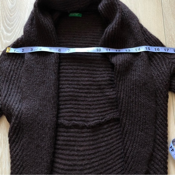United Colors of Benetton Brown Mohair Blend Sweater Cardigan - Picture 2 of 9